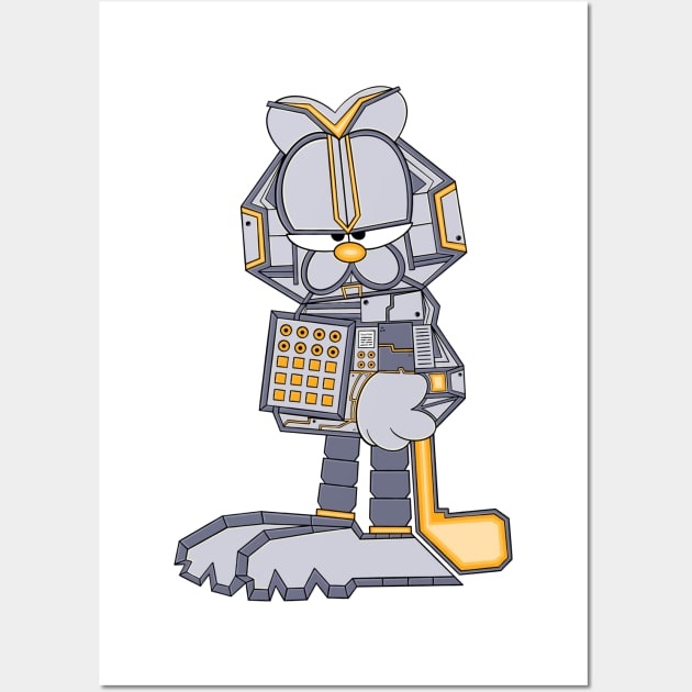 mecha cyborg Garfield artwork Wall Art by ryroxtoons